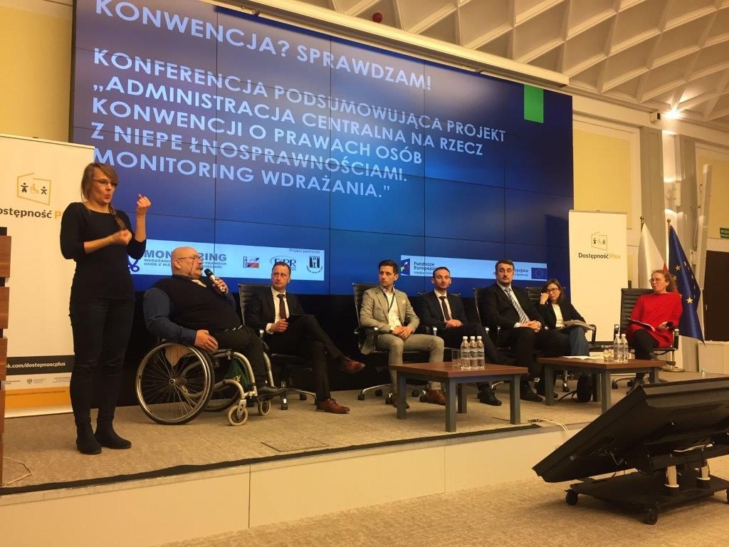 Panel dyskusyjny konferencja. Administracja centralna na rzecz Konwencji o prawach osób z niepełnosprawnościami. Monitoring wdrażania